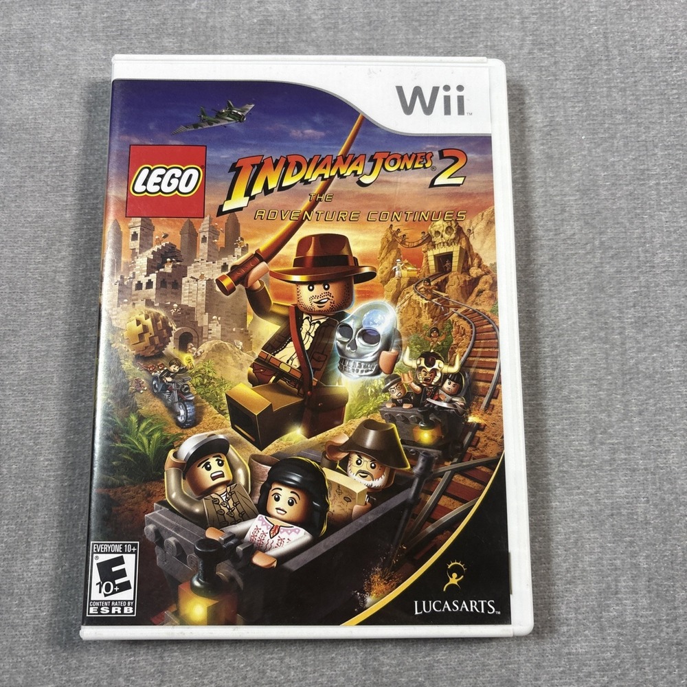 Lego Indiana Jones 2 The Adventure Continues Nintendo Wii Game 2009 with Manual